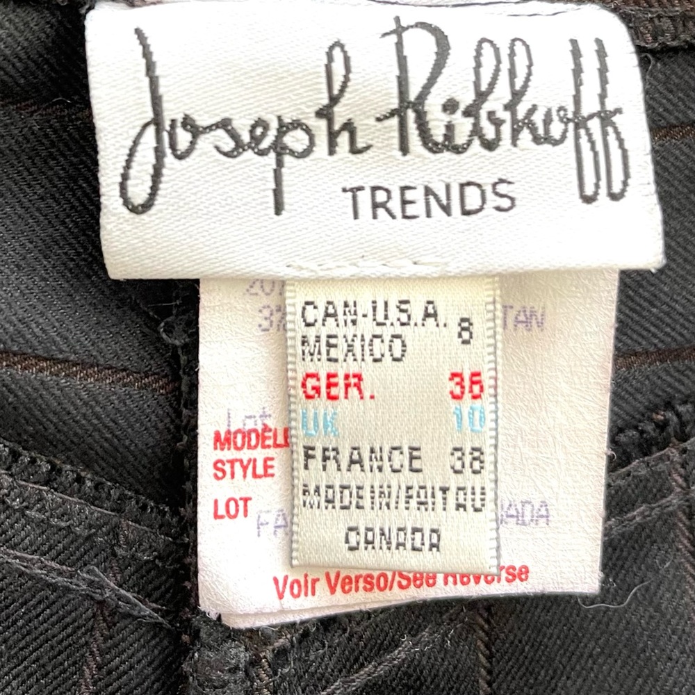 Joseph Ribkoff Women's Pant Straight Leg Black/Brown Size 8 - Picture 7 of 8